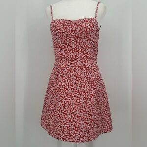 French Connection Red and White Spaghetti Strap Sundress